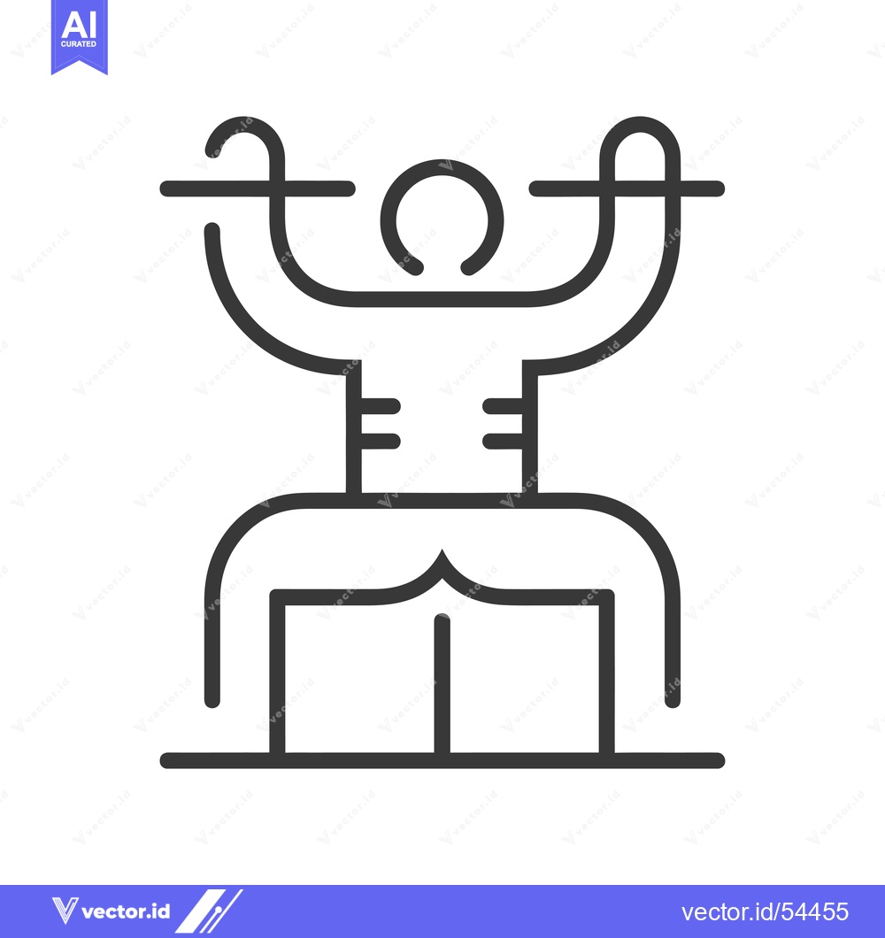 Premium Vector of Line art illustration of a stylized human figure