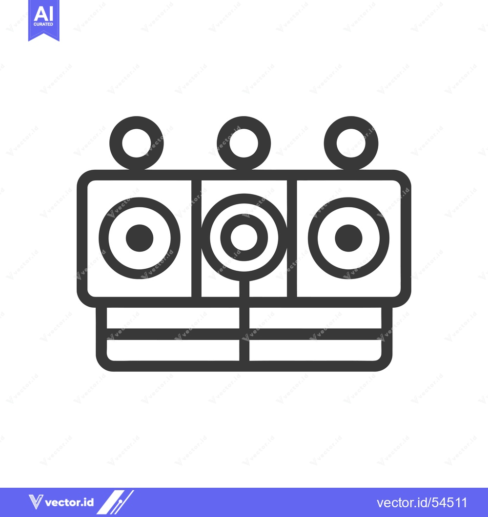 Premium Vector dari Line art illustration of a target range with three targets