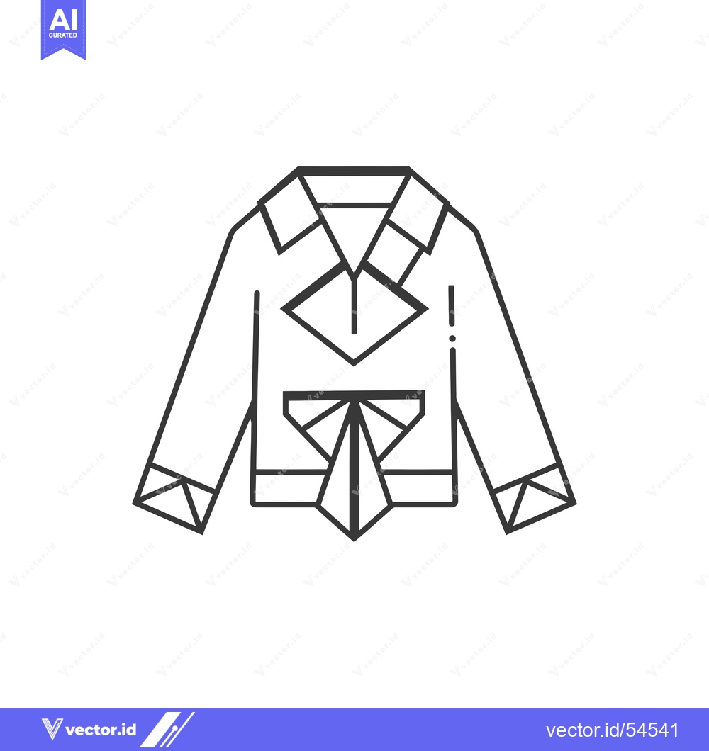 Premium Vector of Line art illustration of a traditional Mexican charro jacket