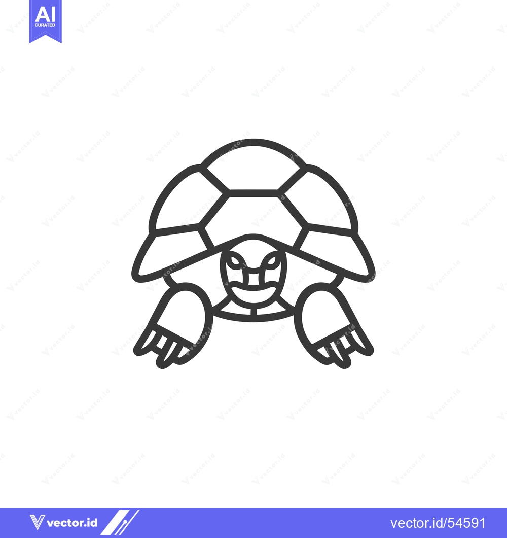 Premium Vector dari Line Art Illustration of a Turtle with its Shell and Legs