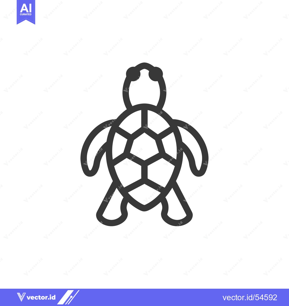 Premium Vector dari Line art illustration of a turtle with its shell and legs