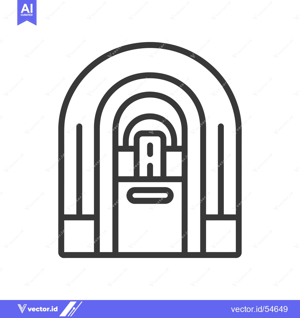 Premium Vector dari Line Art Illustration of a Vintage Jukebox