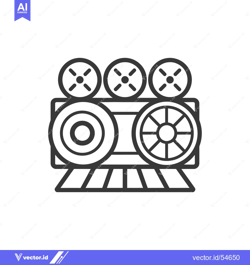 Premium Vector of Line art illustration of a vintage record player