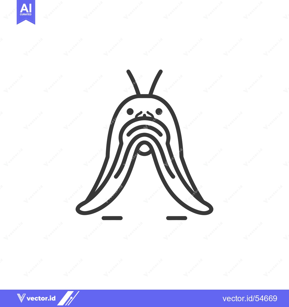 Premium Vector dari Line Art Illustration of a Walrus with its Flippers Covering its Face
