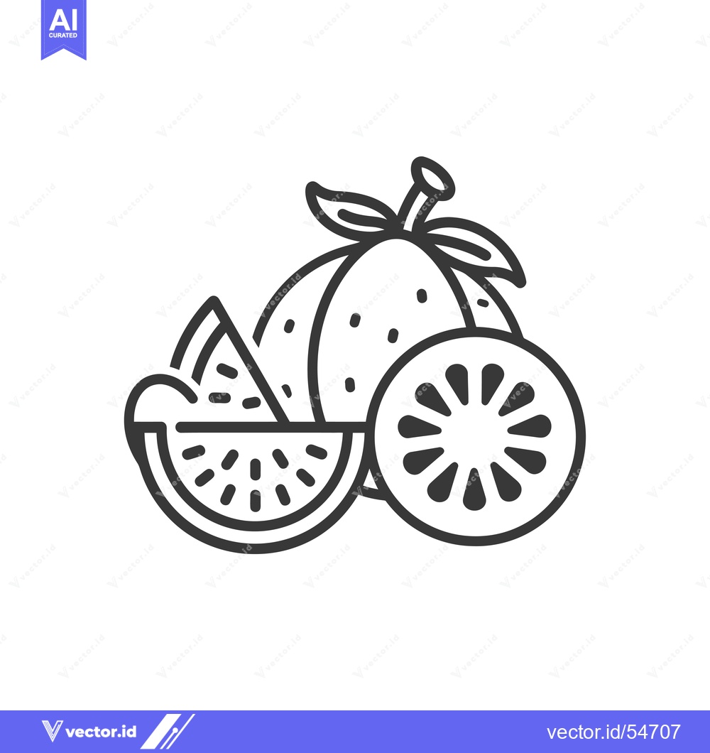 Premium Vector dari Line art illustration of a whole orange, a slice, and a segment
