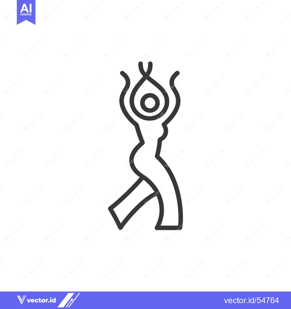 Premium Vector of Line art illustration of a woman dancing