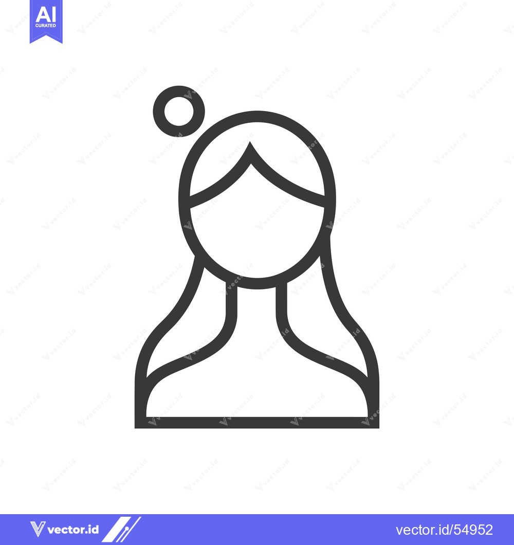 Premium Vector dari Line Art Illustration of a Woman with a Thought Bubble Above Her Head