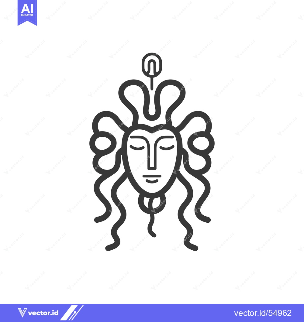 Premium Vector of Line Art Illustration of a Woman with Eyes Closed