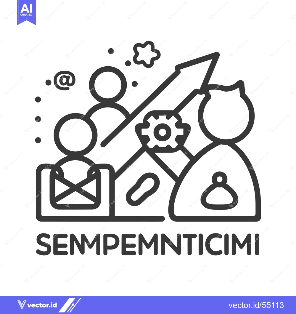 Premium Vector dari Line Art Illustration of People Working Together with a Gear