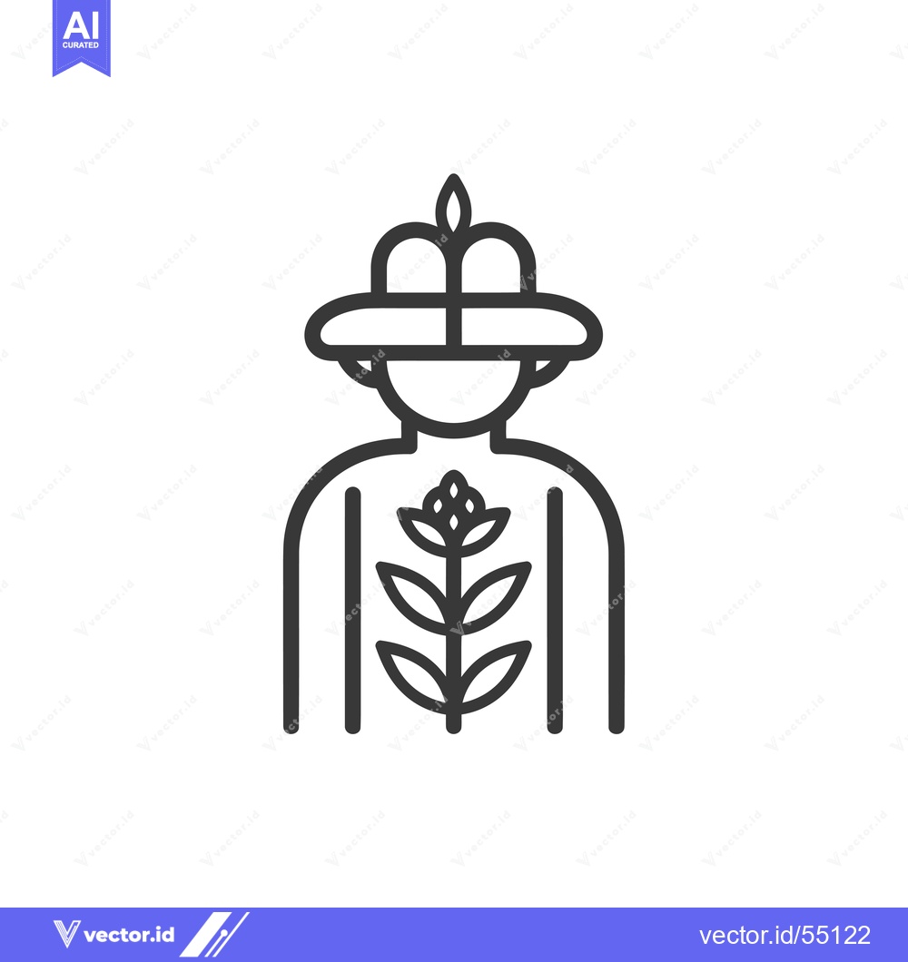Premium Vector of Line Art Illustration of Person with Plant Growing from Chest