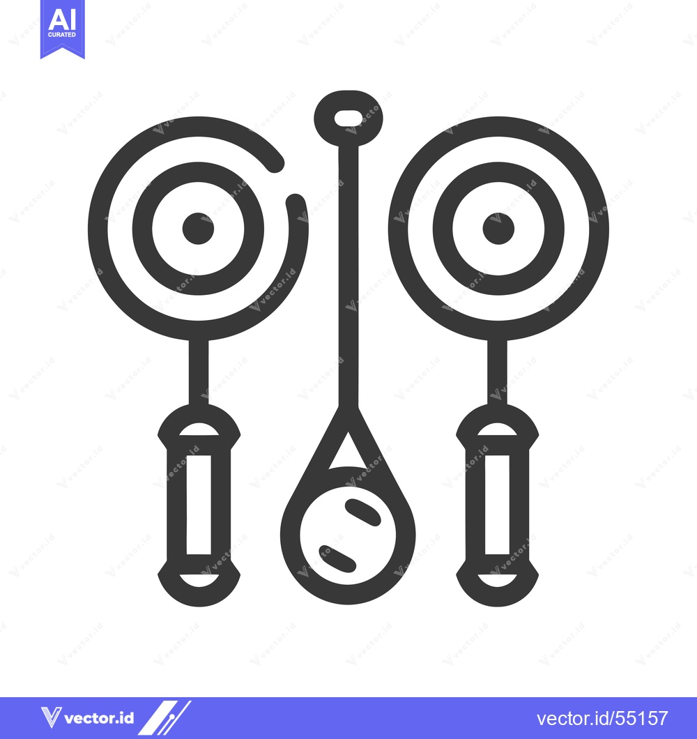 Premium Vector dari Line Art Illustration of Three Circular Targets with Handles
