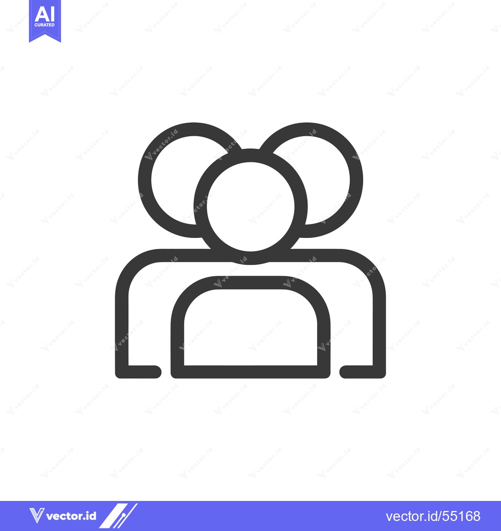 Premium Vector of Line Art Illustration of Three People