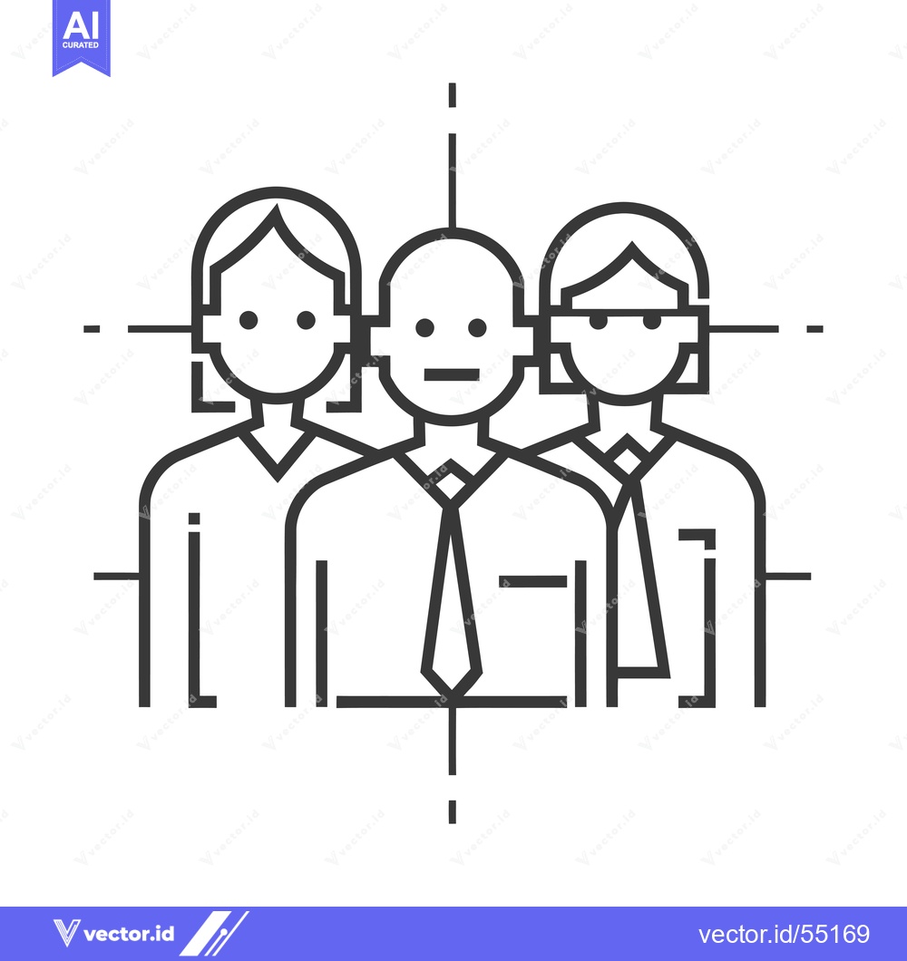 Premium Vector of Line Art Illustration of Three People in Business Attire