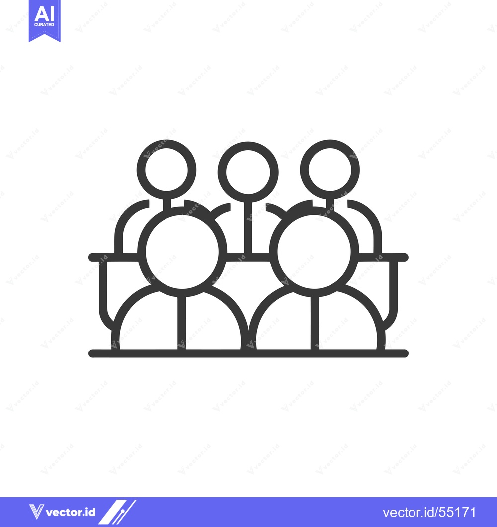 Premium Vector dari Line Art Illustration of Three People Sitting in Seats