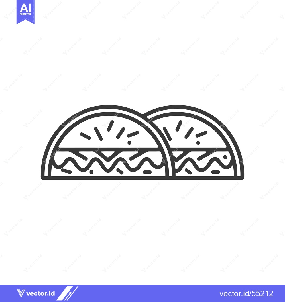 Premium Vector of Line art illustration of two half watermelon slices