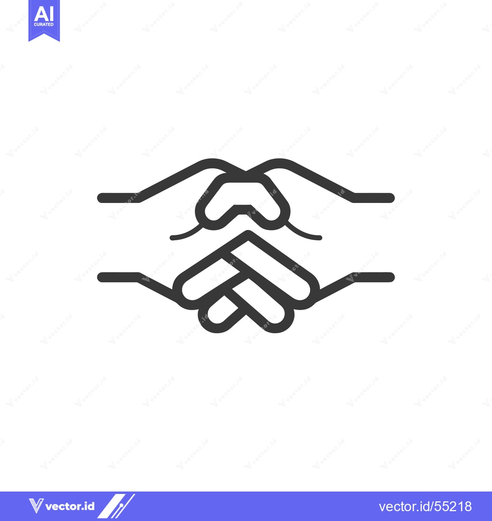 Premium Vector dari Line Art Illustration of Two Hands Shaking