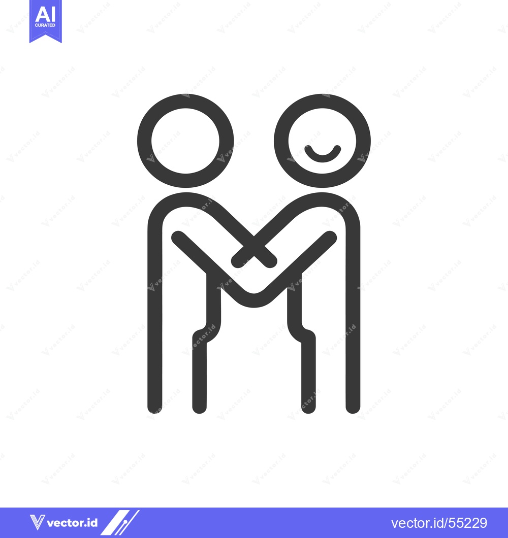Premium Vector dari Line Art Illustration of Two People Hugging