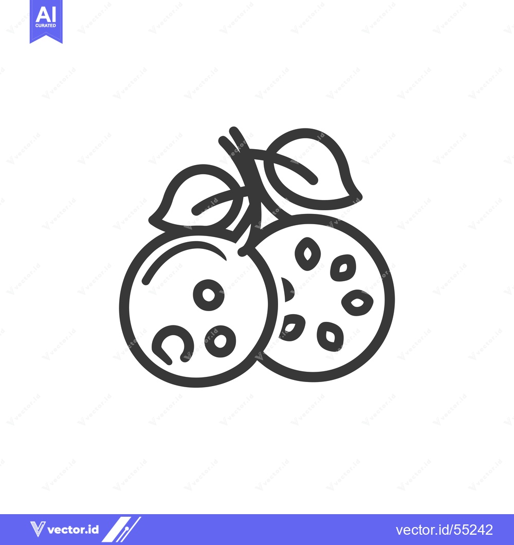 Premium Vector of Line Art Illustration of Two Whole Oranges with Leaves
