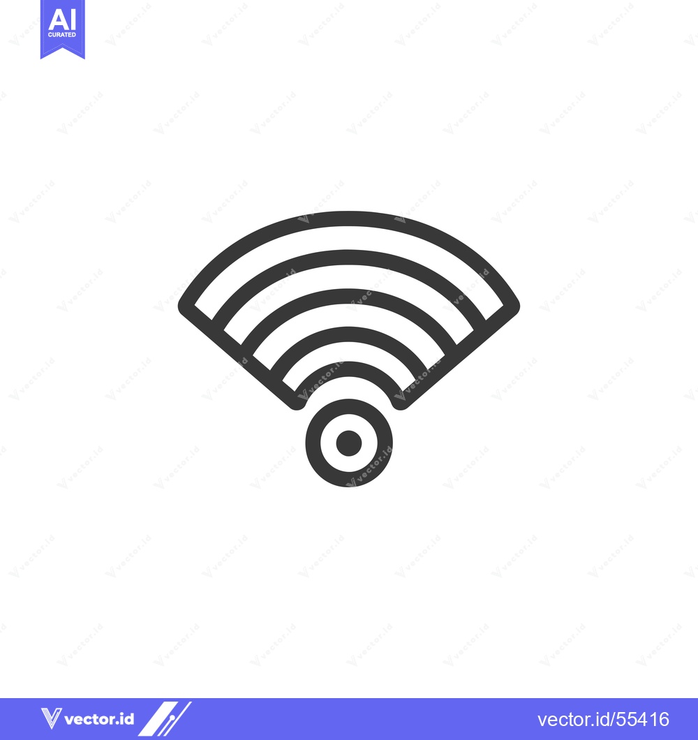 Premium Vector dari Line Art Representation of a Wifi Symbol