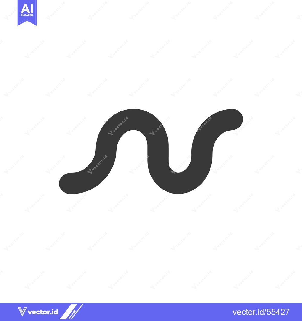 Premium Vector dari Abstract Dark Gray Wavy Line on White Background, Minimalist Design