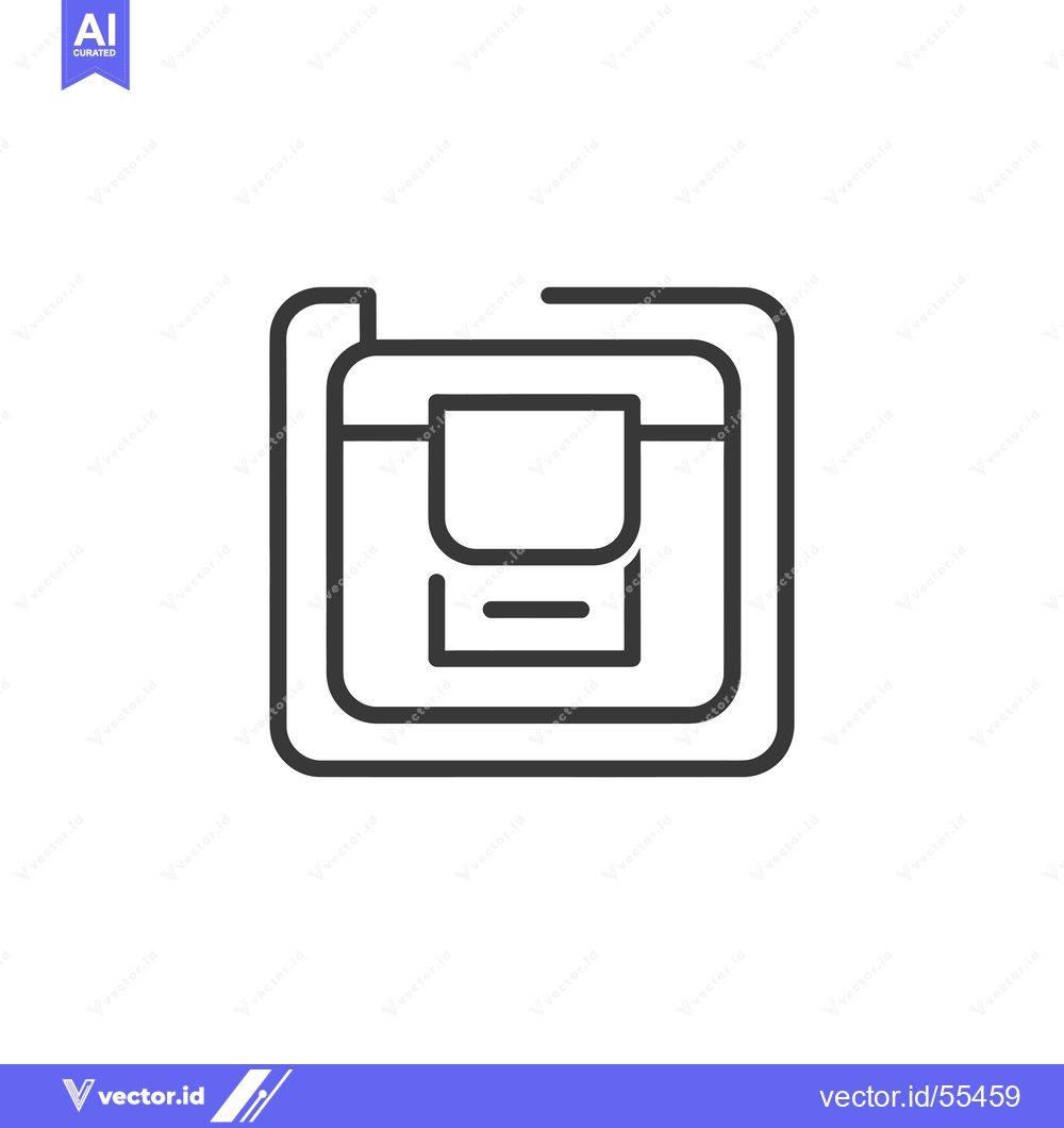Premium Vector of Line drawing illustration of a floppy disk