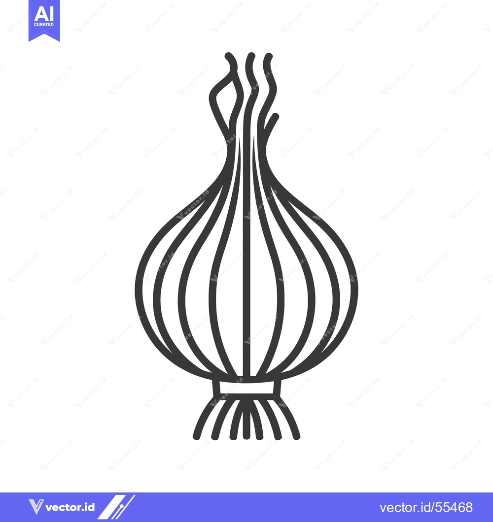 Premium Vector of Line drawing illustration of an onion