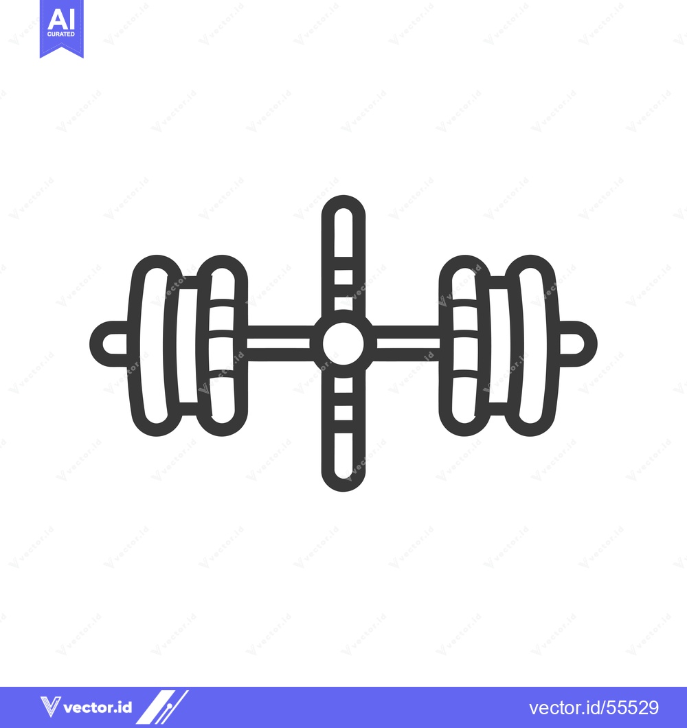 Premium Vector dari Line drawing of a barbell weight