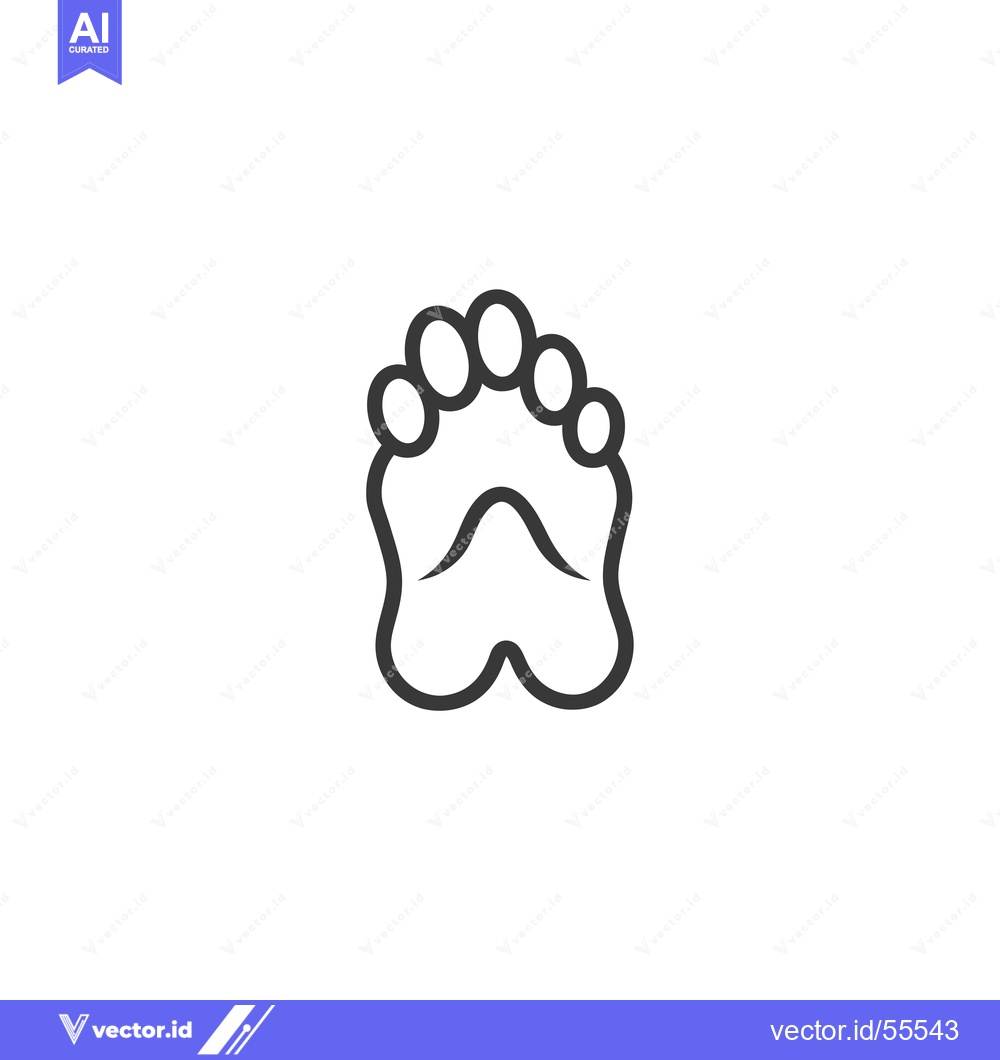 Premium Vector of Line Drawing of a Bear's Paw Print