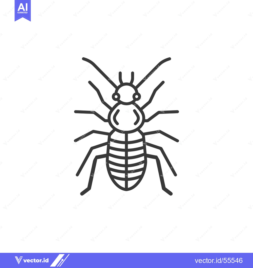 Premium Vector dari Line Drawing of a Beetle with Six Legs