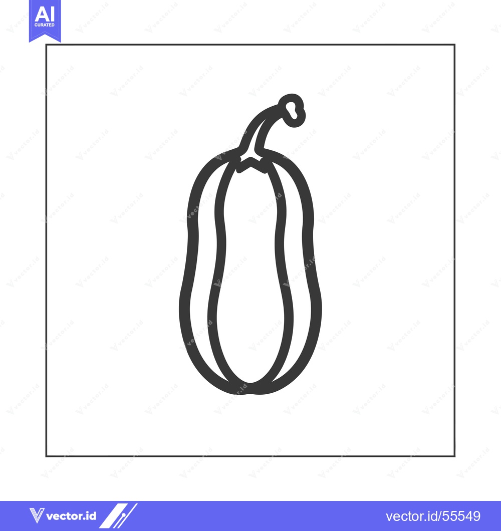 Premium Vector dari Line Drawing of a Bell Pepper