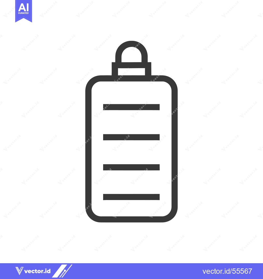 Premium Vector dari Line Drawing of a Bottle with a Cap
