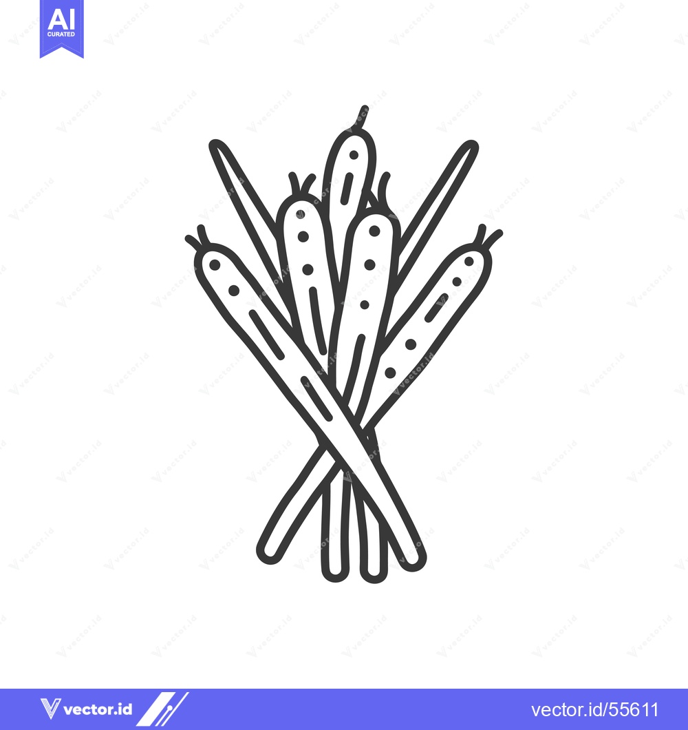 Premium Vector dari Line drawing of a bunch of lemongrass stalks