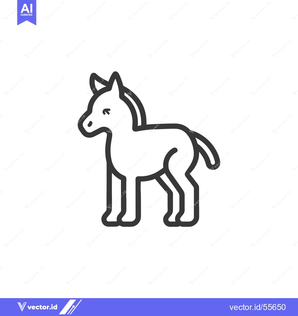 Premium Vector dari Line drawing of a cartoon horse