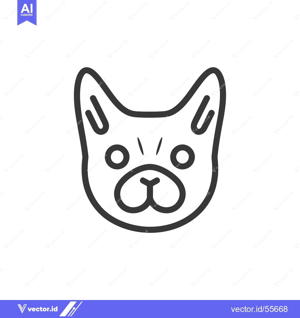 Premium Vector dari Line Drawing of a Cat's Face