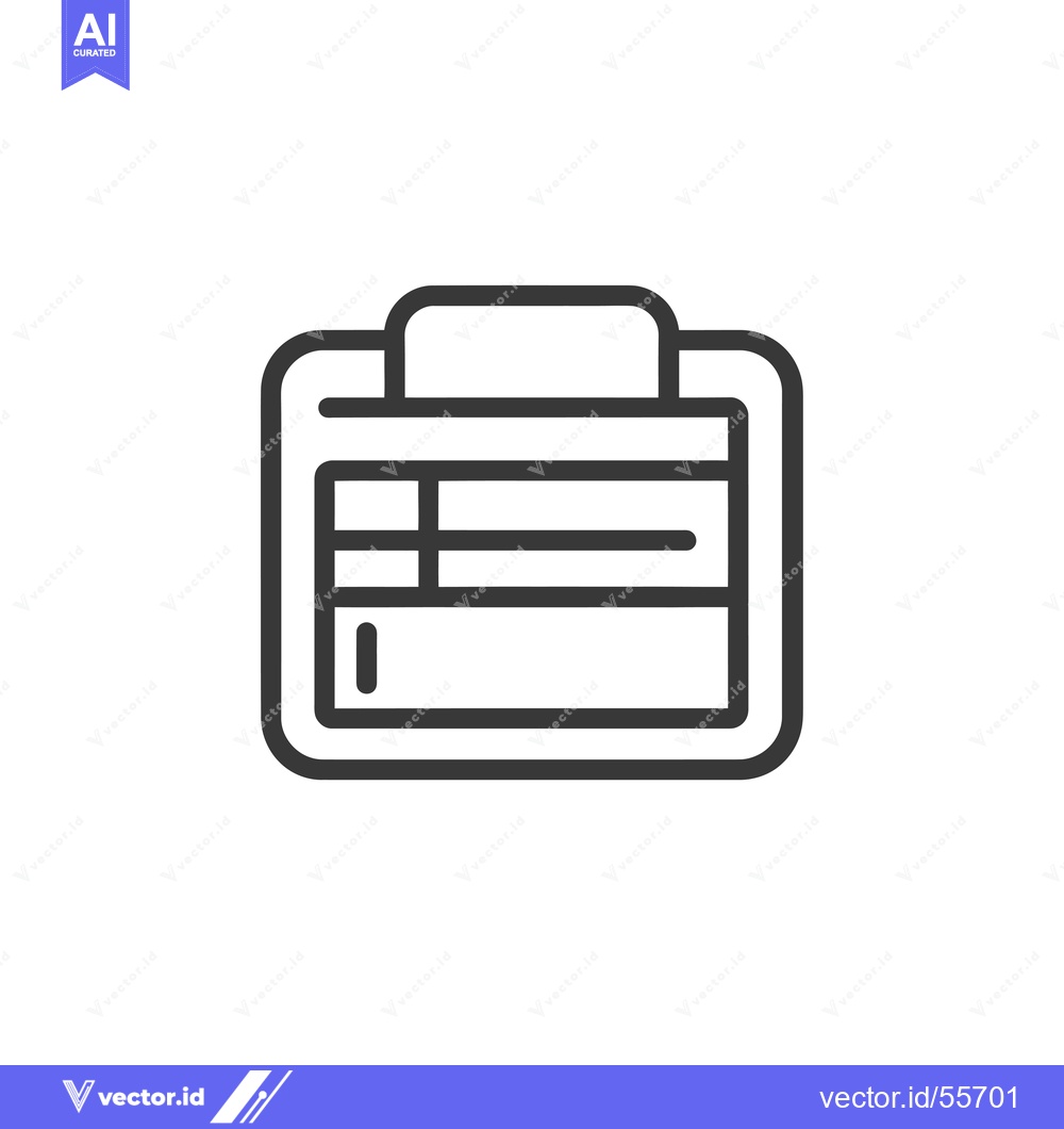 Premium Vector dari Line drawing of a clipboard with a checklist