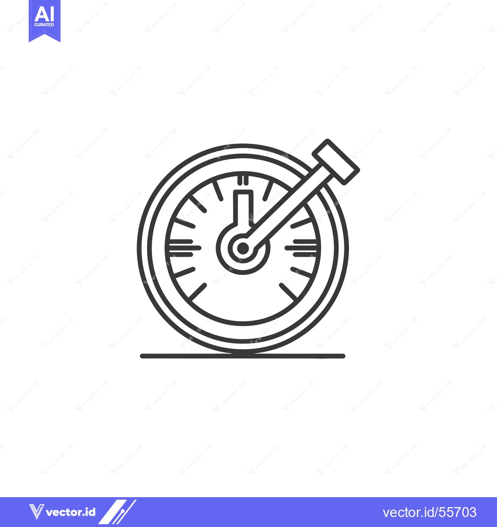 Premium Vector of Line drawing of a clock with a hand pointing to the right