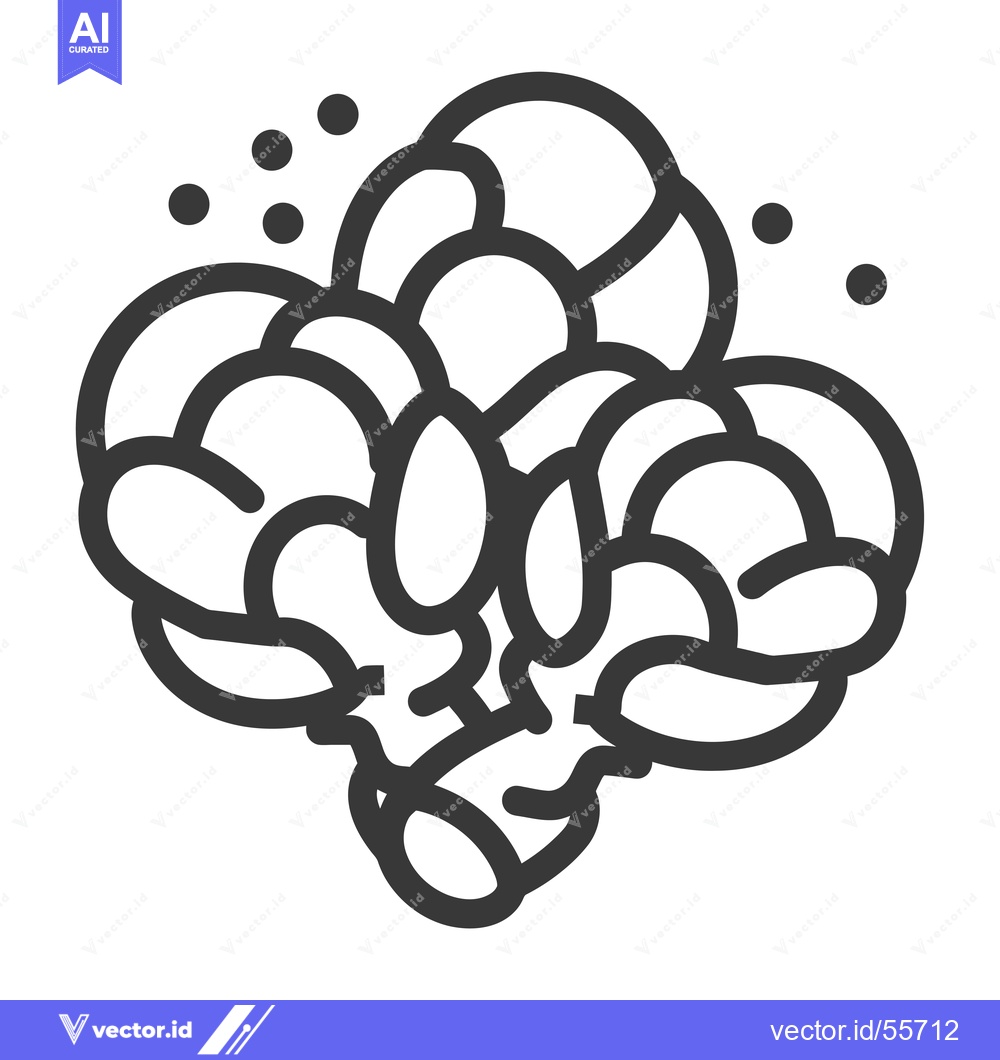 Premium Vector dari Line drawing of a cluster of overlapping rounded shapes