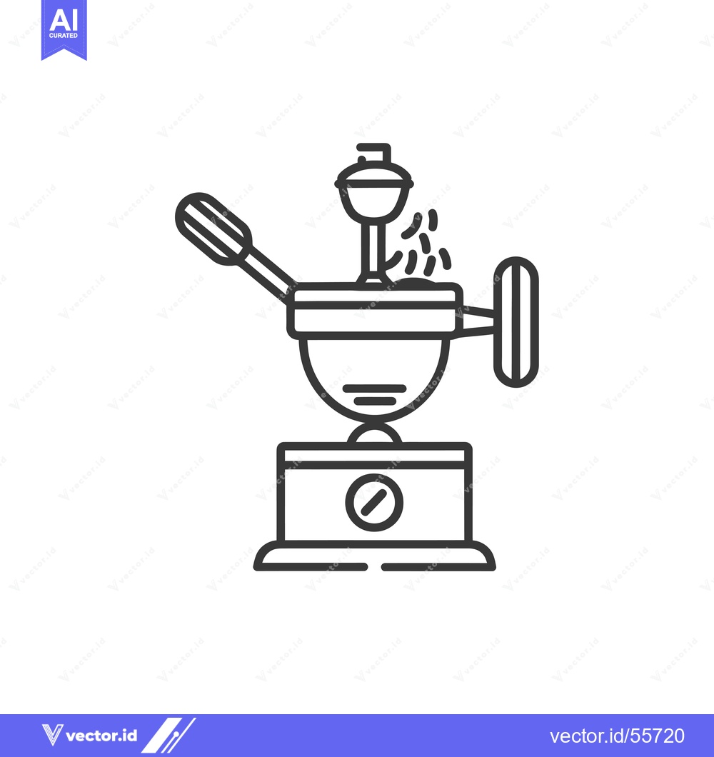 Premium Vector dari Line Drawing of a Coffee Grinder