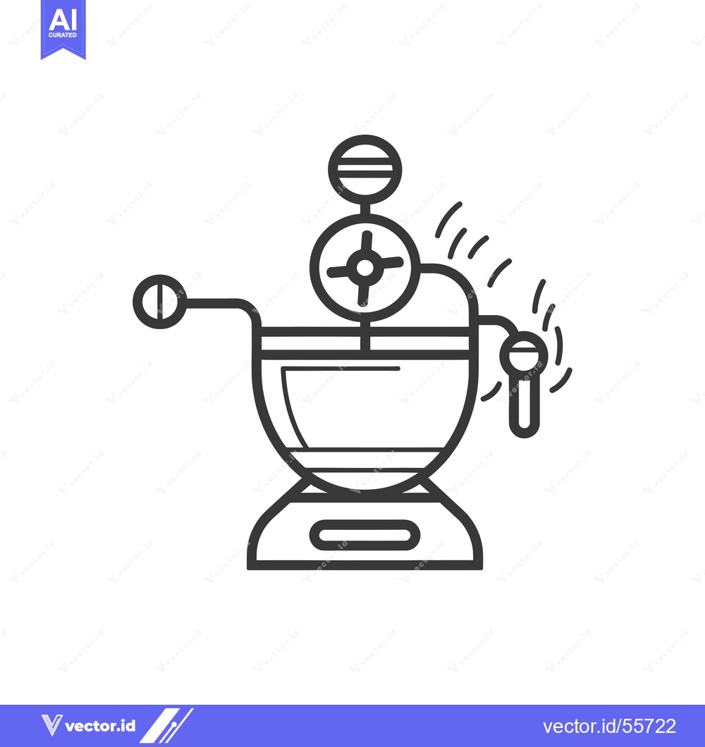 Premium Vector dari Line drawing of a coffee maker with a steam wand