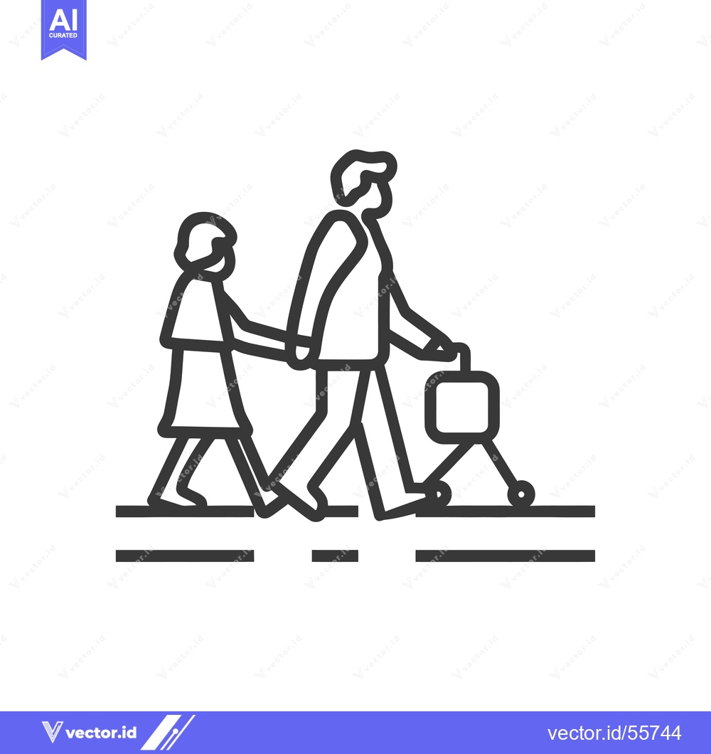 Premium Vector of Line Drawing of a Couple Walking Together