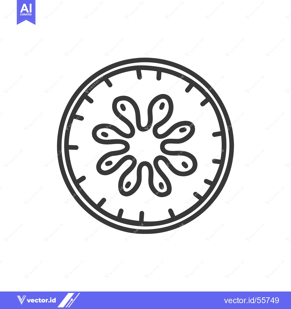 Premium Vector dari Line drawing of a cross section of a kiwifruit