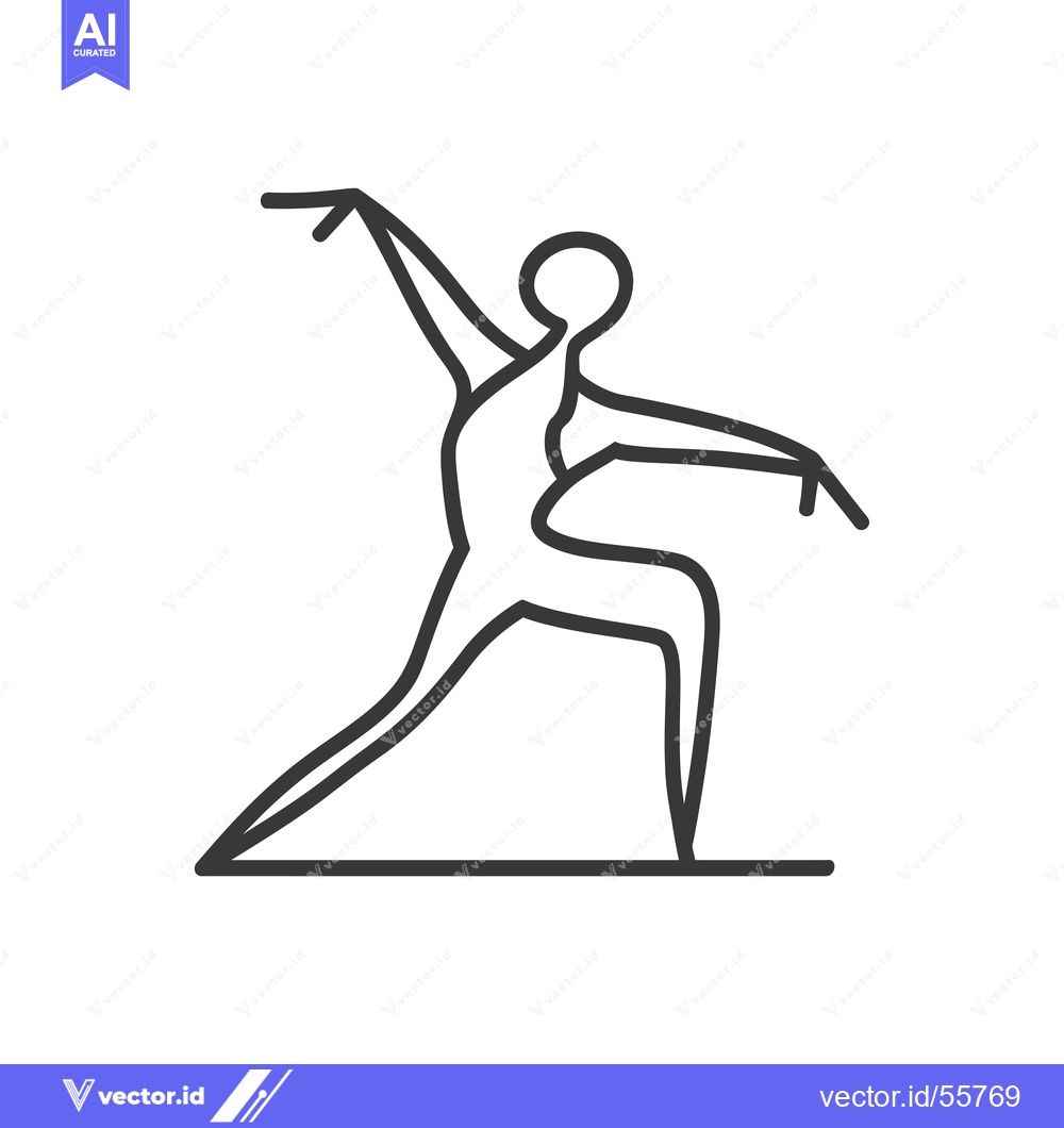 Premium Vector dari Line Drawing of a Dancer in a Pose