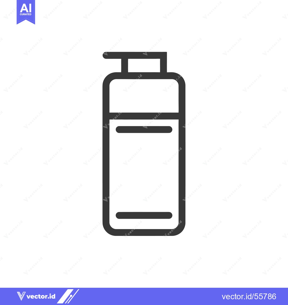 Premium Vector dari Line Drawing of a Dispenser Bottle with a Pump