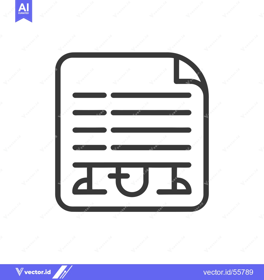 Premium Vector of Line drawing of a document with three currency symbols at the bottom