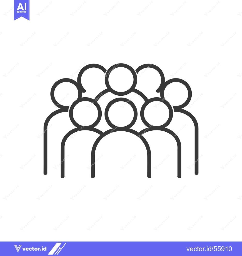 Premium Vector of Line drawing of a group of people standing together