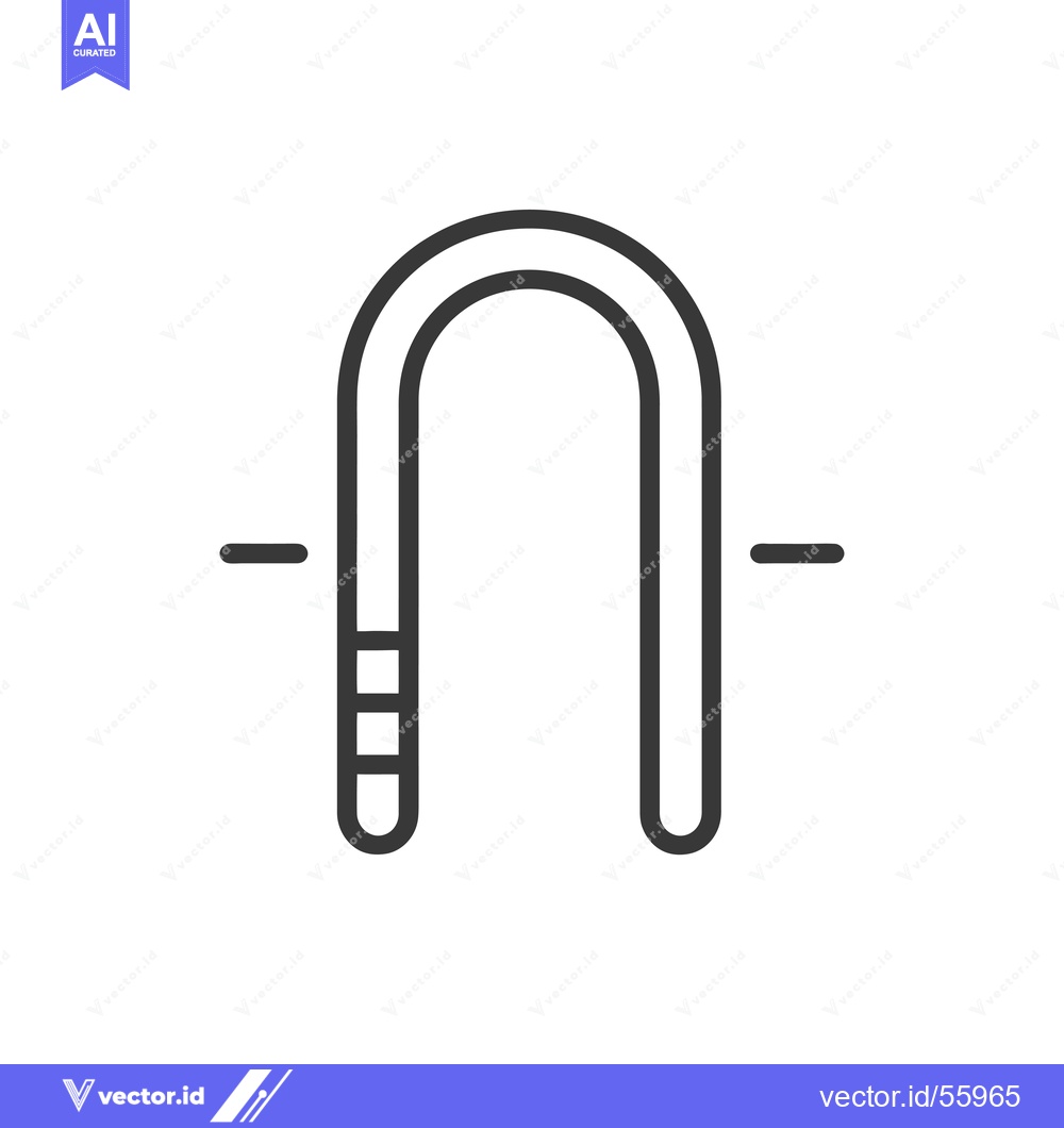 Premium Vector dari Line Drawing of a Horseshoe Magnet with Magnetic Field Lines
