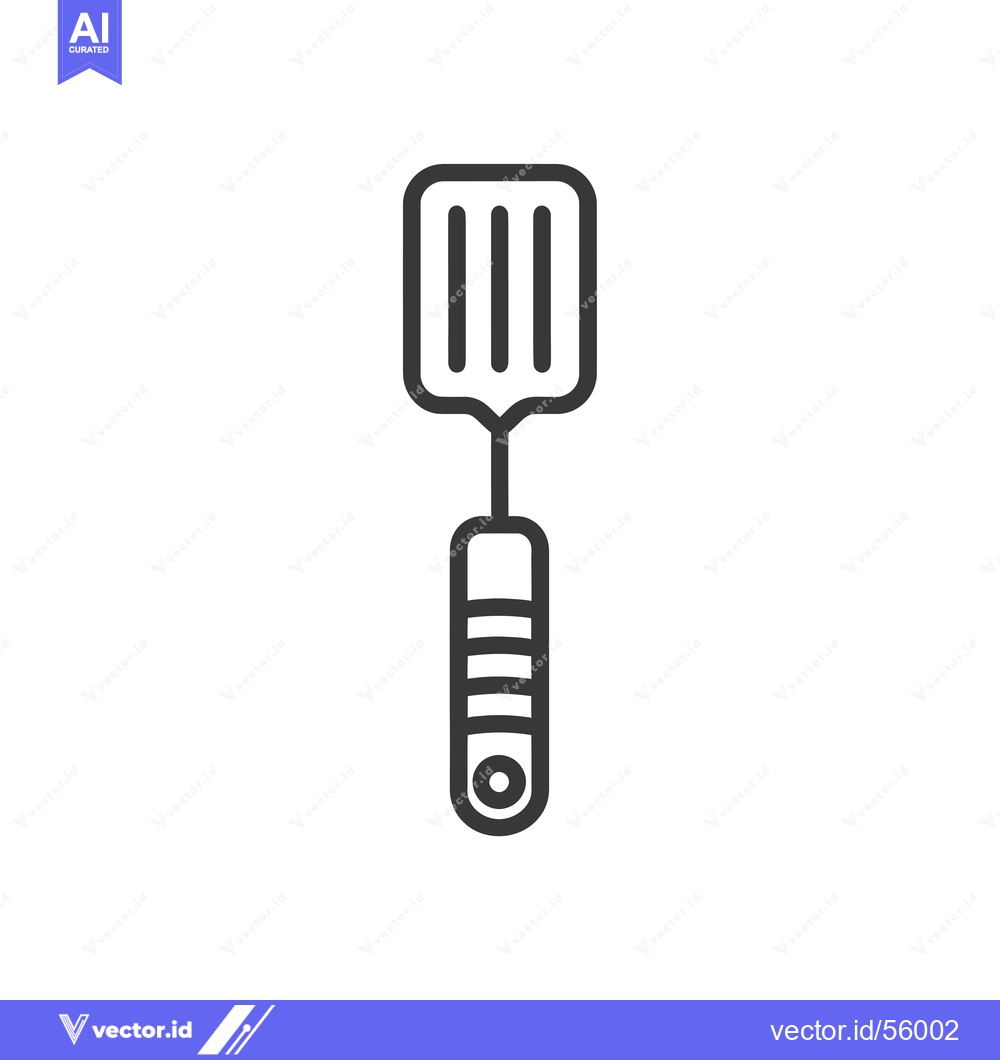 Premium Vector dari Line drawing of a kitchen spatula