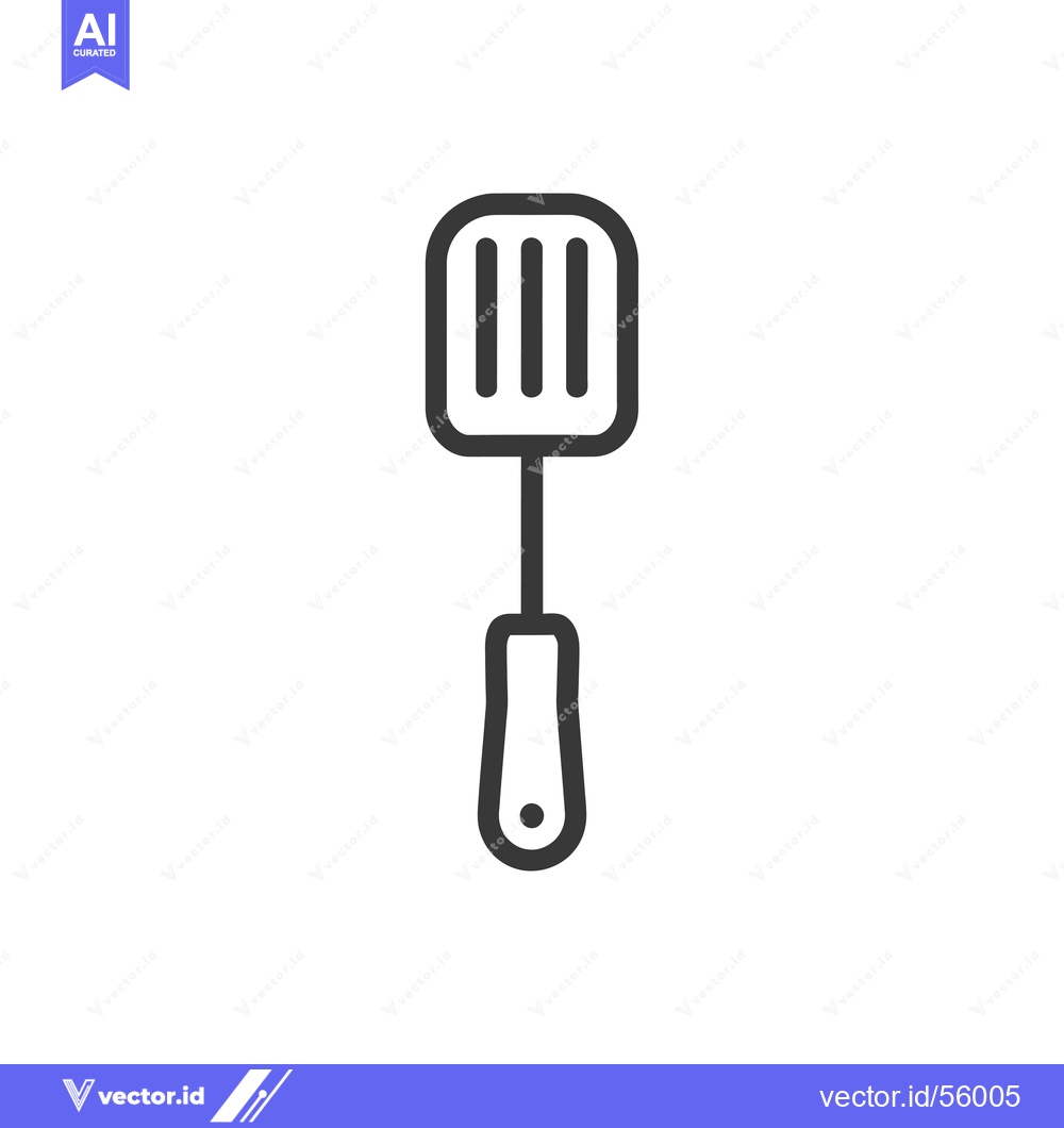 Premium Vector dari Line Drawing of a Kitchen Spatula