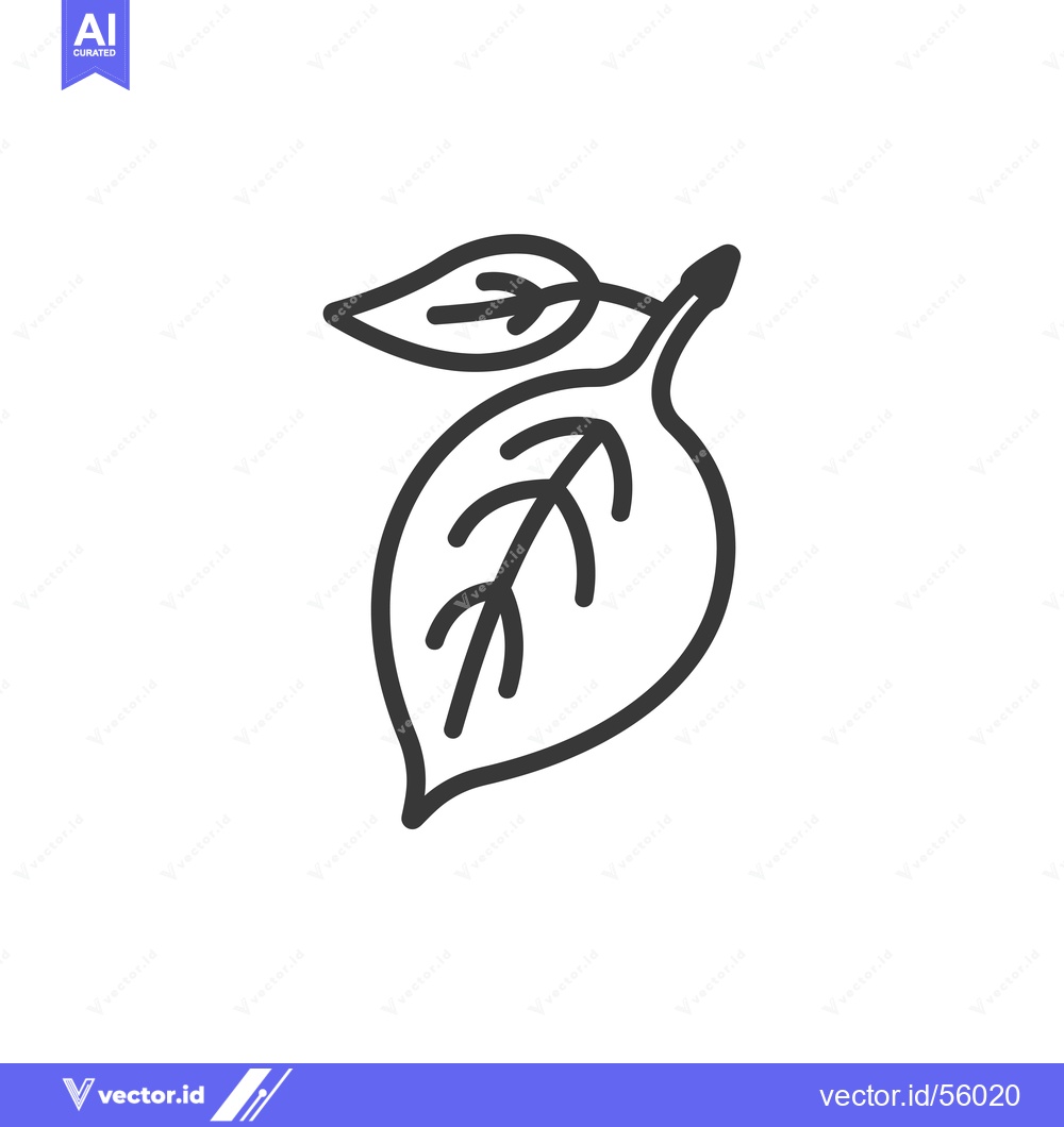 Premium Vector dari Line drawing of a lemon with a leaf