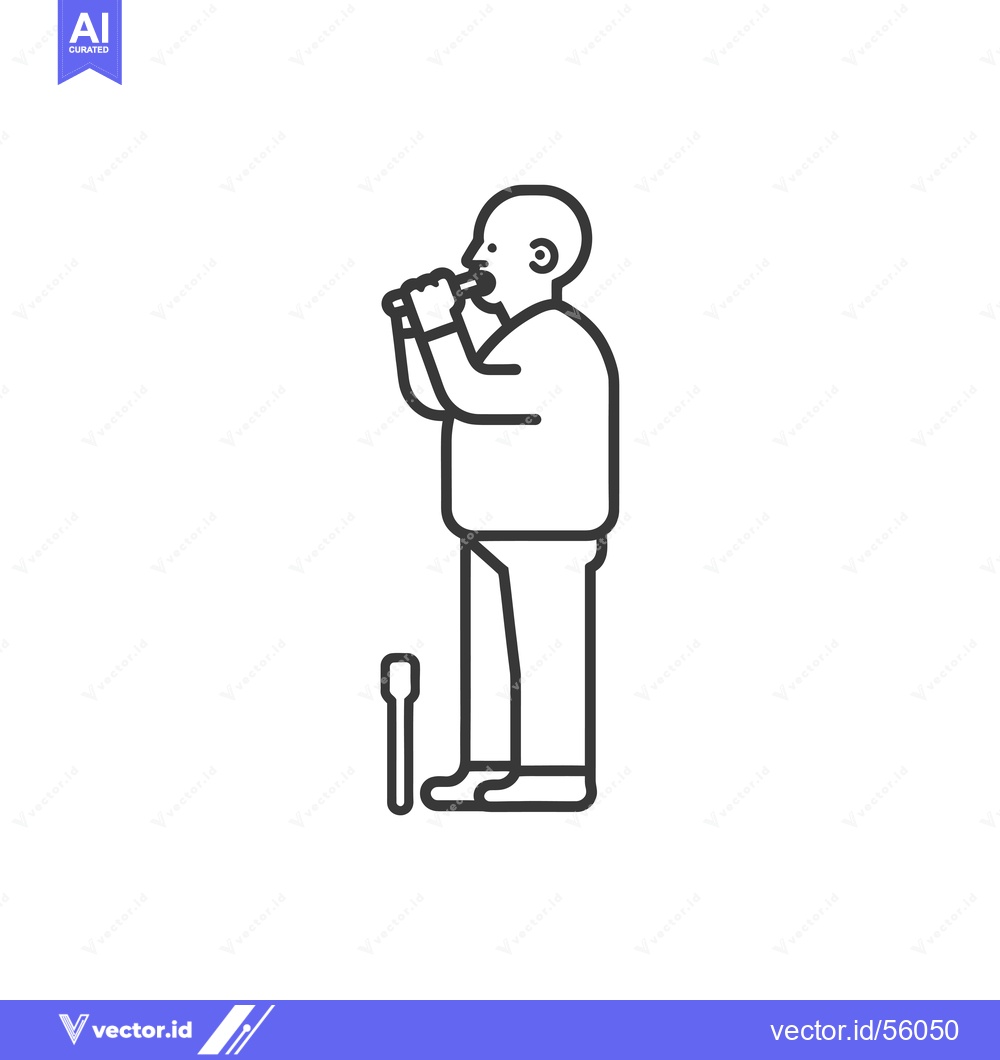 Premium Vector dari Line drawing of a man drinking from a bottle